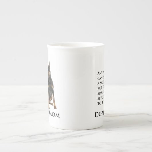Doberman Maman Bone China Mug (Devant)