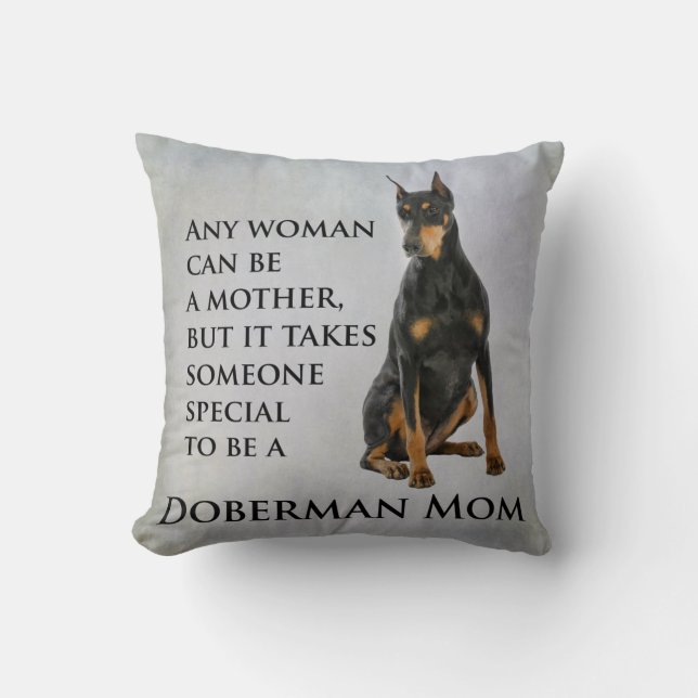 Doberman Maman Coussin (Recto)