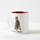 Doberman Maman Mug (Devant gauche)
