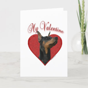 Doberman Mijn Valentijn Feestdagen Kaart