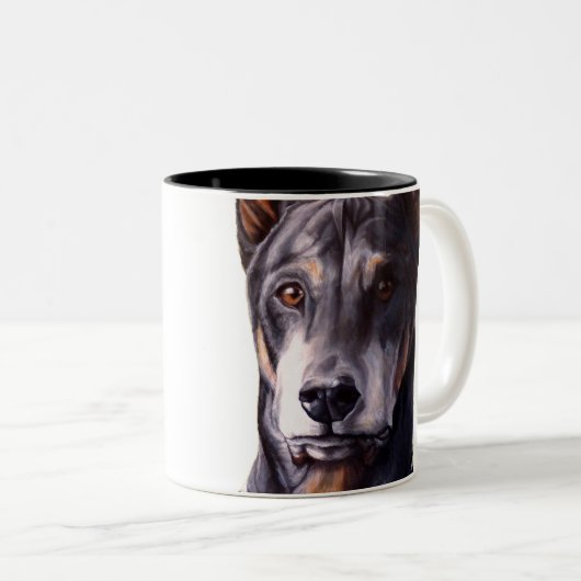 Doberman Mok Coffee Cup Doberman Pinscher Cup (Voorkant rechts)