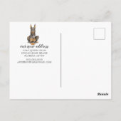 Doberman Moving Announcement Briefkaart (Achterkant)