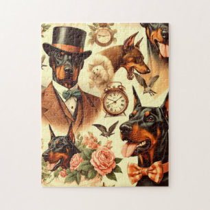  Doberman naadloze illustratie Legpuzzel