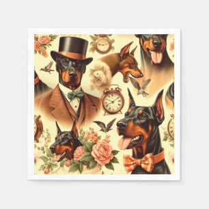 Doberman naadloze illustratie Servet