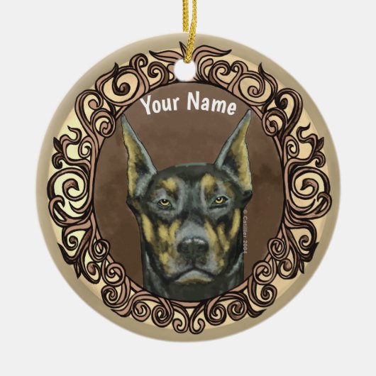  Doberman ornament douanenaam (Voorkant)