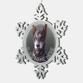 Doberman Ornement Personnalisé Décoration Chien (Vue impression)