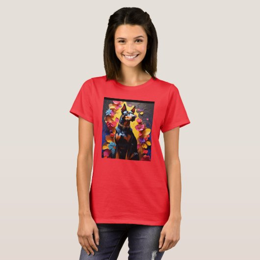 Doberman Pap Mam T-shirt (Voorkant volledig)