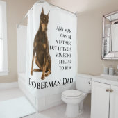 Doberman papa rideau de douche (En situation)