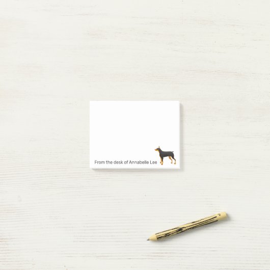 Doberman Personalize Post-it® Notes (Op bureau)