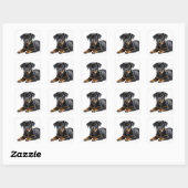 Doberman Pincer Pup Vierkante Sticker (Vel)