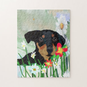 Doberman Pincher Puppy Jigzaag Puzzle Legpuzzel