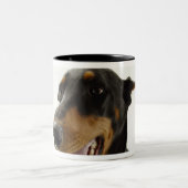 Doberman Pinscher 2 Tweekleurige Koffiemok (Center)