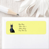 Doberman Pinscher Adresetiketten Etiket (Insitu)