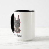 Doberman Pinscher Ajouter un nom Gift Coffee Mug (Devant gauche)