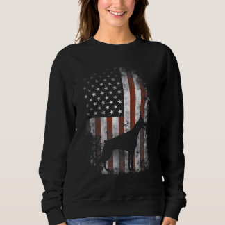 Doberman Pinscher American Flag Patriotic Trui