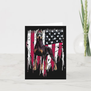 Doberman Pinscher American Flag Usa Geweldige Kaart