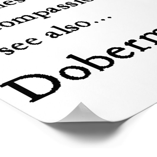 Doberman Pinscher Art Print (Hoek)