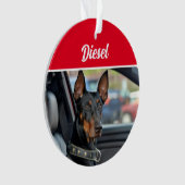 Doberman Pinscher avec nom et photo Noël (devant)