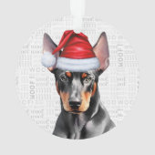 Doberman Pinscher avec nom et photo Noël (dos)