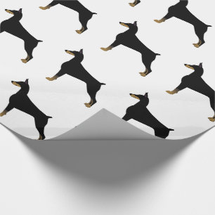 Doberman Pinscher Basic Hondenras Illustratie Cadeaupapier