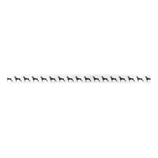 Doberman Pinscher Basic Hondenras Illustratie Lint (Voorkant)