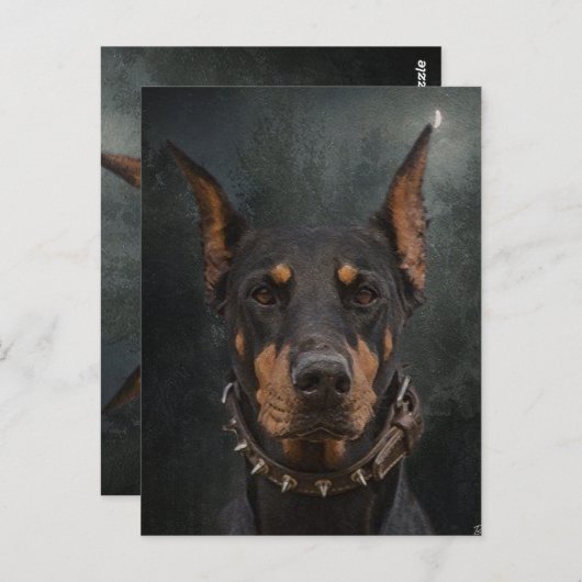 Doberman Pinscher Briefkaart (Voorkant / Achterkant)