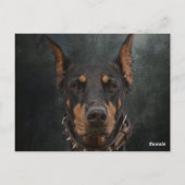Doberman Pinscher Briefkaart (Achterkant)