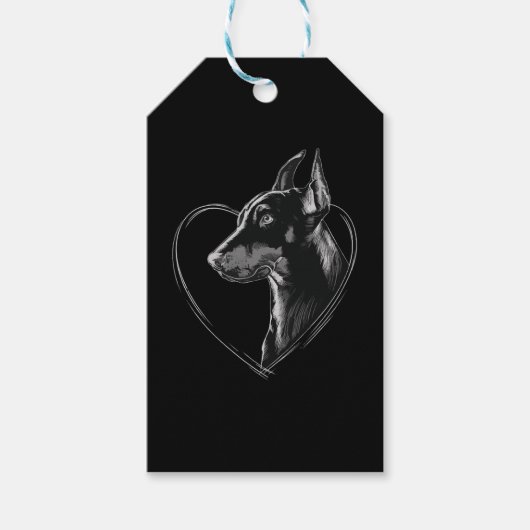Doberman Pinscher Cadeaulabel (Voorkant)