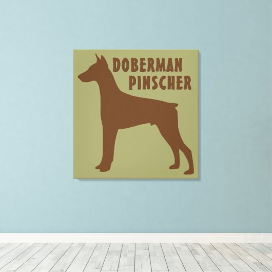 Doberman Pinscher Canvas Afdruk (Insitu (Houten vloer))