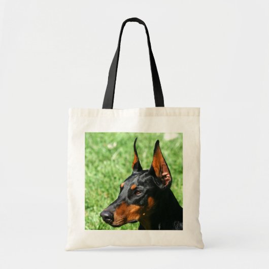 Doberman Pinscher Canvas tas (Voorkant)