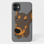 doberman pinscher Cartoon iPhone / coque ipad (Dos)