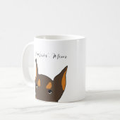 Doberman Pinscher Cartoon Mug (Devant gauche)