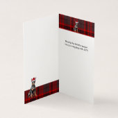 Doberman Pinscher Christmas Dog Red Holiday Plaid (Inside)