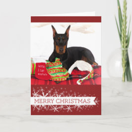 Doberman Pinscher Christmas Kaart
