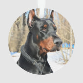 Doberman Pinscher Christmas Plaid Chien Nom (dos)