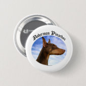 Doberman Pinscher Clouds - Button (Voorkant /achterkant)