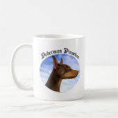 Doberman Pinscher Clouds Koffiemok (Links)
