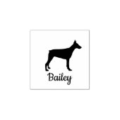 Doberman Pinscher Custom Dog Name Rubberstempel (Afrduk)