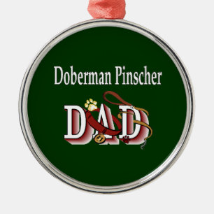 Doberman Pinscher Dad Metalen Ornament