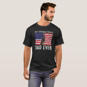 Doberman Pinscher Dad Usa American Flag Dog Owner T-shirt (Voorkant volledig)