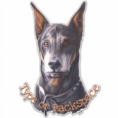 Doberman Pinscher Decal Dog Art Sticker (Voorkant)