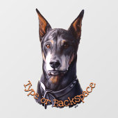 Doberman Pinscher Decal Dog Art Window Clings (Vel)
