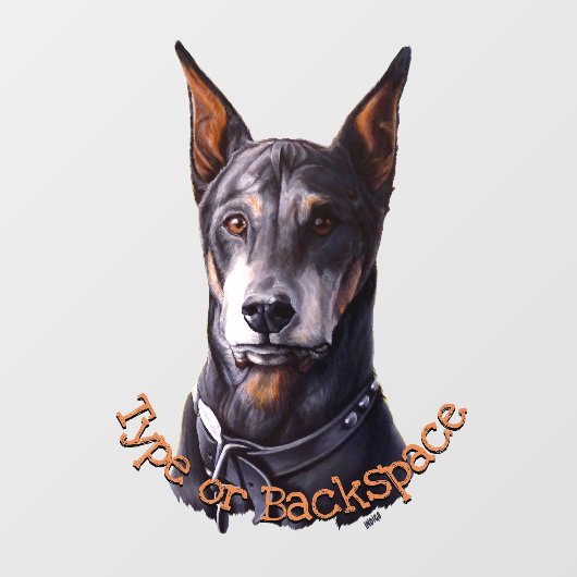 Doberman Pinscher Decal Dog Art Window Clings (Vel)