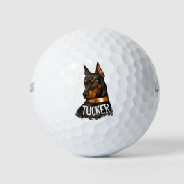 Doberman pinscher, dobie pinscher hondenliefhebber golfballen