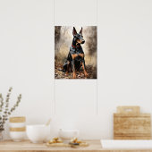 Doberman Pinscher Dog Art Imprimer Poster (Cuisine)