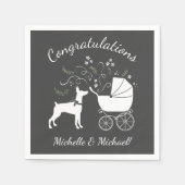 Doberman Pinscher Dog Baby shower Servet (Voorkant)