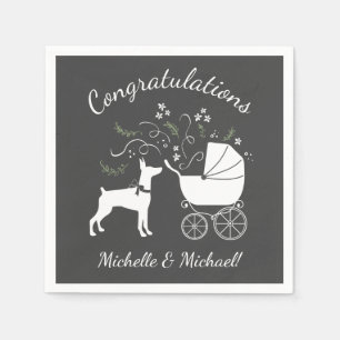 Doberman Pinscher Dog Baby shower Servet