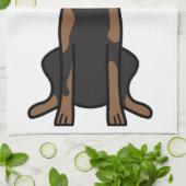 Doberman Pinscher Dog Cartoon Theedoek (Gevouwen)