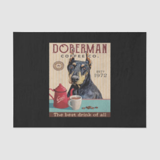 Doberman Pinscher Dog Coffee Tissuepapier