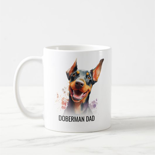 Doberman Pinscher Dog Dad Koffiemok (Links)